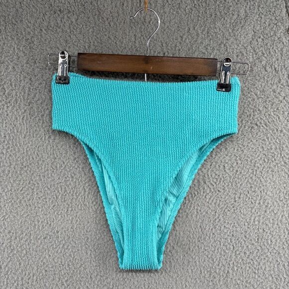 NWT Aerie Shimmery Crinkle High Cut Cheeky Bikini Bottom size small - Picture 3 of 8